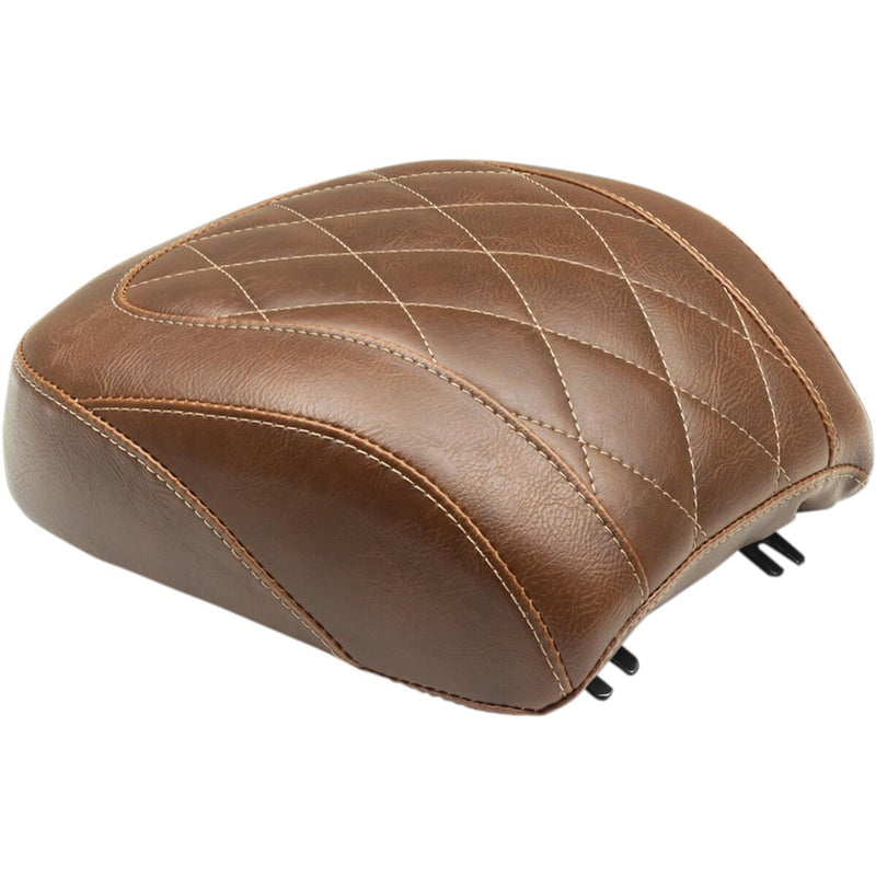 MUSTANG Wide Tripper™ Rear Seat - Diamond - Brown - Street Bob '18-'21