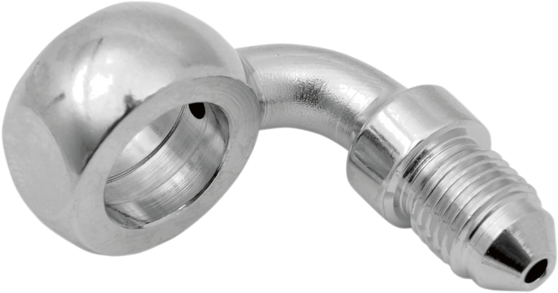 DRAG SPECIALTIES Chrome Steel Banjo Fitting - 12 mm - 90 Degree