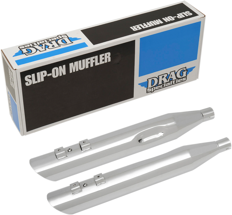 DRAG SPECIALTIES 3-1/2" Slashdown Slip-On Mufflers - Chrome