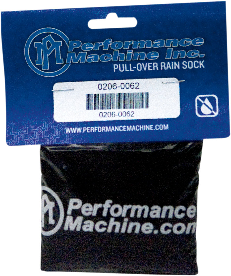 PERFORMANCE MACHINE (PM) Pullover Rain Sock - Black - Fast Air Intake Cleaners