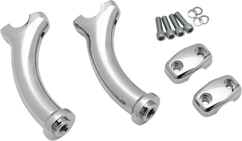 DRAG SPECIALTIES Deuce Style Pullback Risers - 5-1/2" x 2" Chrome