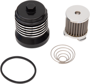 PC RACING Flo? "Spin-On" Oil Filter - Black with Polished Fins - Aprilia/BMW/Buell/H-D/Moto Guzzi/Yamaha PCS4BC