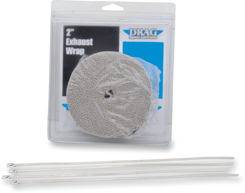DRAG SPECIALTIES Exhaust Heat Wrap Kit with Ties - Tan