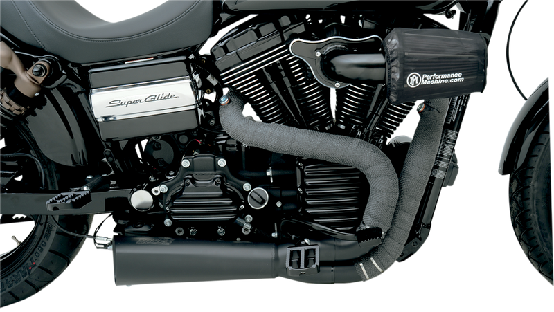 DRAG SPECIALTIES Exhaust Heat Wrap Kit with Ties - Black - 2" x 25'