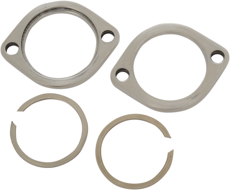 DRAG SPECIALTIES Exhaust Flange Kit - Polished Stainless Steel