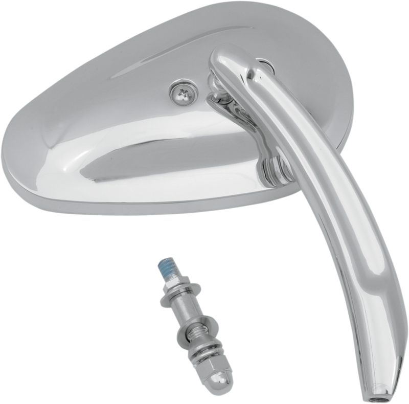 DRAG SPECIALTIES Mirror - Side View - Teardrop - Chrome - Right