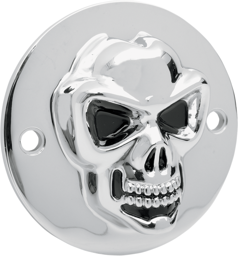 DRAG SPECIALTIES Die-cast 3-D Skull Points Cover - Chrome - Big Twin
