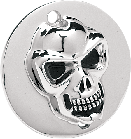 DRAG SPECIALTIES Die-cast 3-D Skull Points Cover - Chrome - Sportster