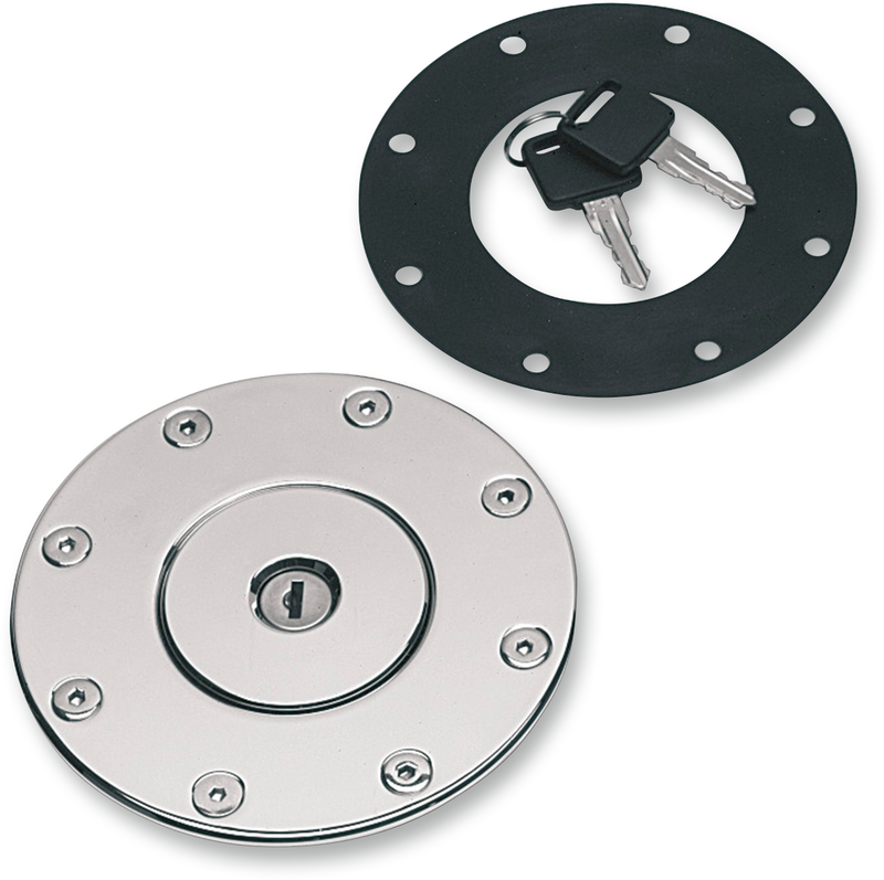 DRAG SPECIALTIES Replacement Vented Aero Gas Cap - Chrome - 120 mm