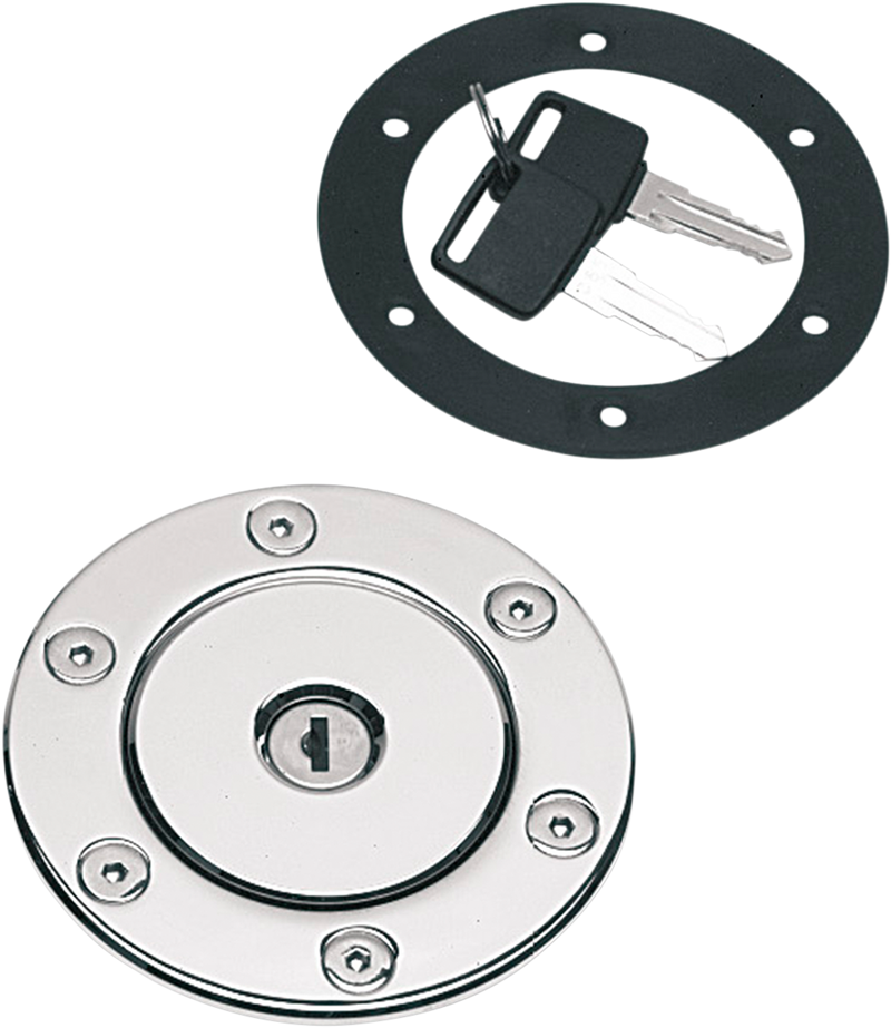 DRAG SPECIALTIES Replacement Vented Aero Gas Cap - Chrome - 95 mm