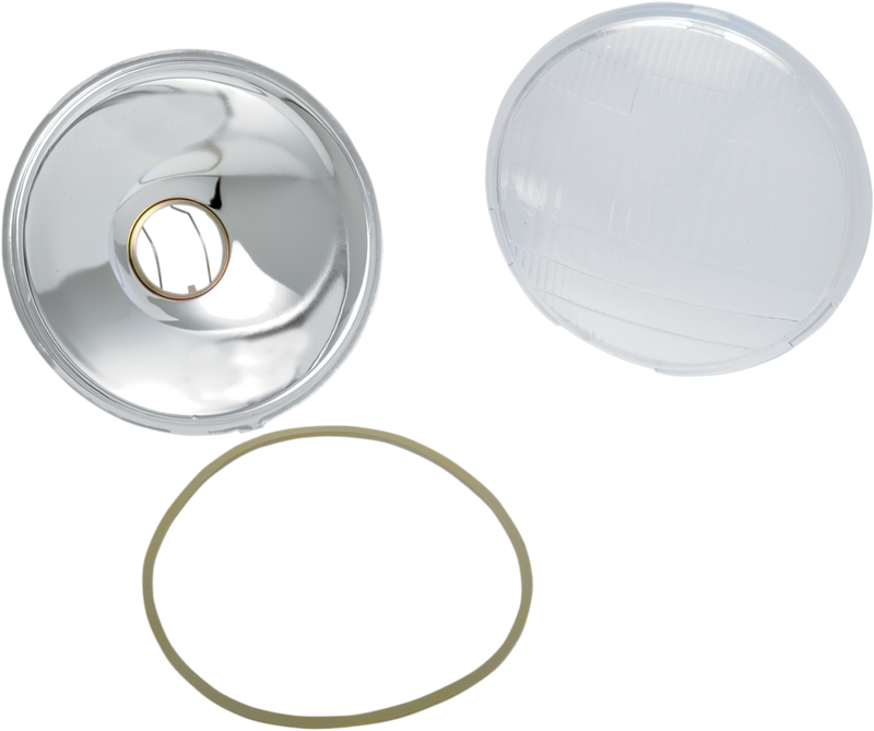 DRAG SPECIALTIES Custom Replacement 6-1/2" Headlight Assembly - Lens