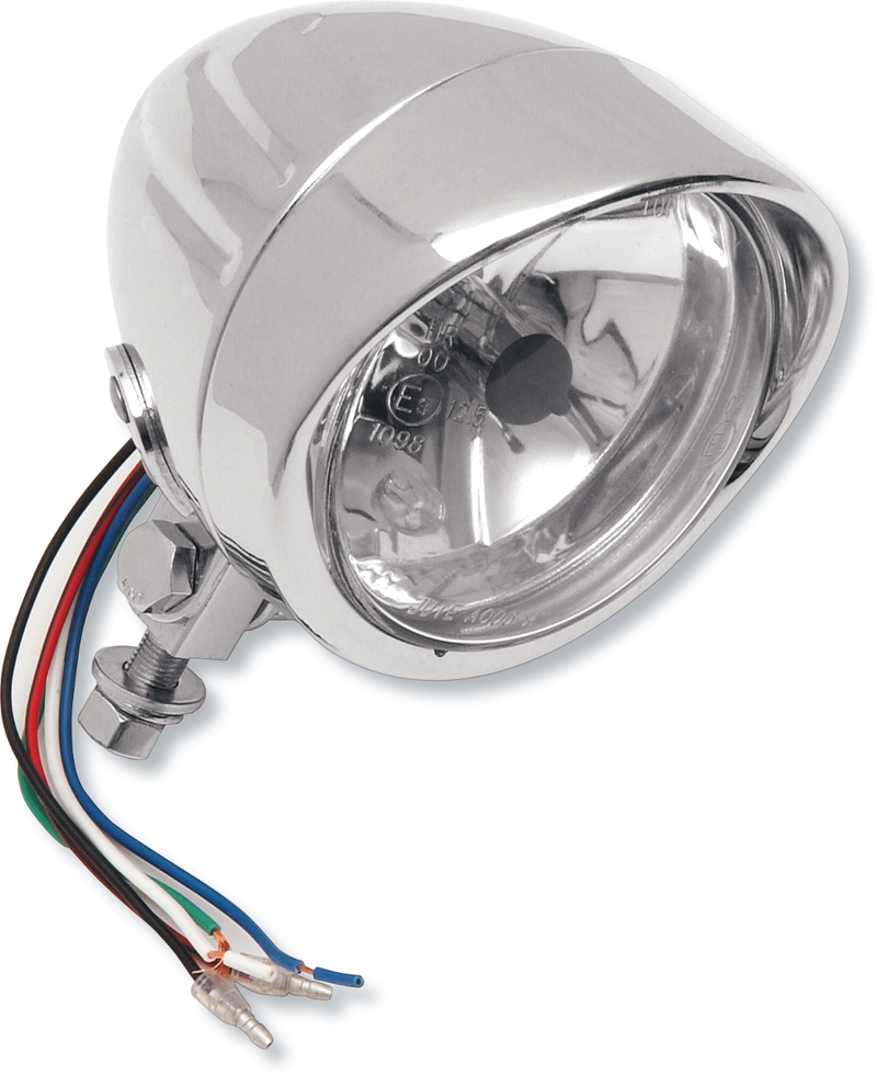 DRAG SPECIALTIES Chrome 4-1/2" Spotlight Assembly - Visor - Clear Lens