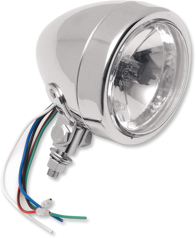 DRAG SPECIALTIES Chrome 4 1/2" Spotlight Assembly - Plain - Clear Lens