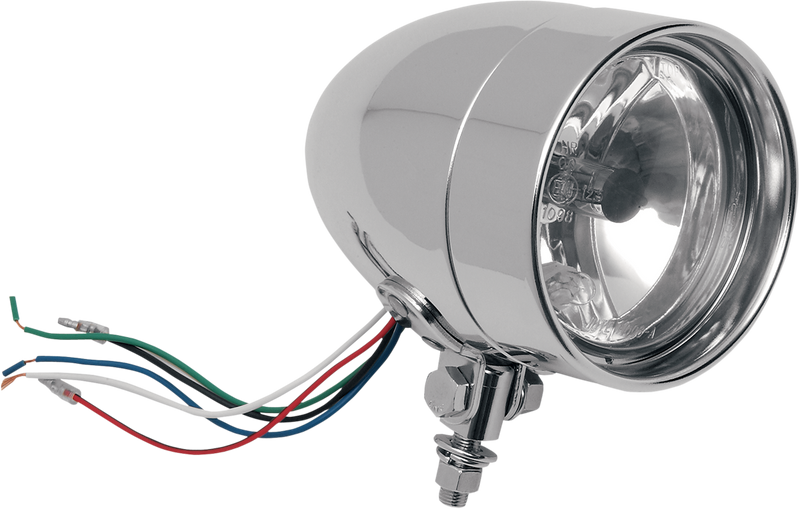 DRAG SPECIALTIES Chrome Bullet Style 4" Bottom Mount Spotlight Assembly - Clear