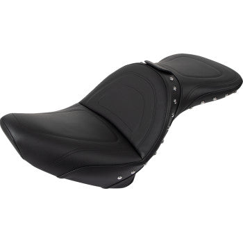 SADDLEMEN Explorer Special Seat - Studded - w/ Backrest - FXST/FLST '84-'99