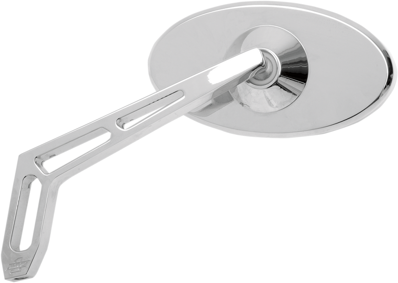 PRO-ONE PERF.MFG. Mirror - Weekend Warrior - Side View - Cut-Out - Oval - Chrome - Left 102310