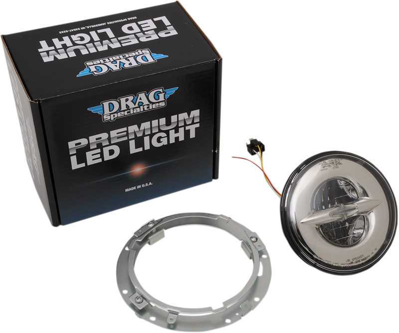 DRAG SPECIALTIES Replacement LED 7" Reflector-Style Headlight - Chrome