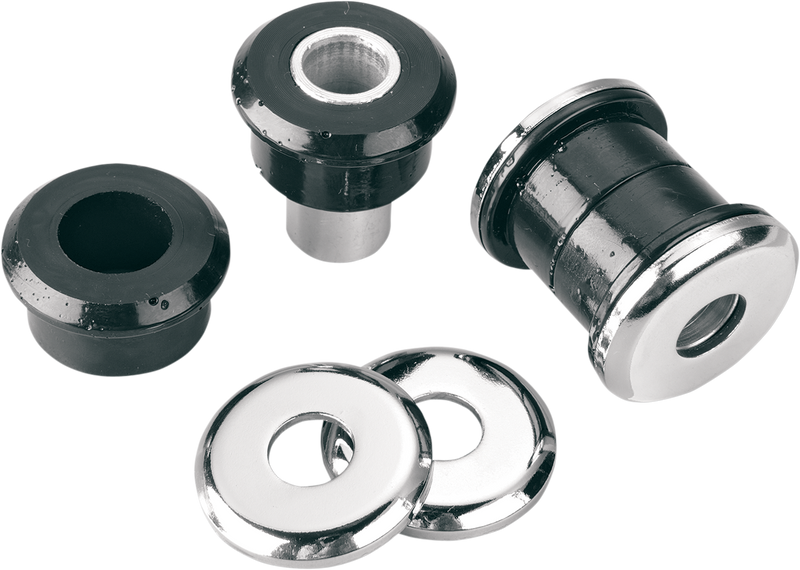 ARLEN NESS Black Polyurethane Riser Bushing Kit - Chrome Cup Washers