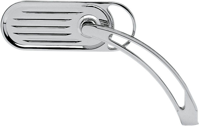 ARLEN NESS Mirror - Side View - Grooved Slingshot - Oval - Chrome - Left / Right