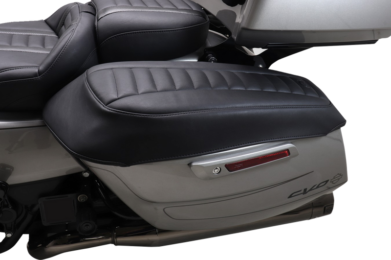 MUSTANG Deluxe Saddlebag Lid Covers - Black - Touring '23-'24