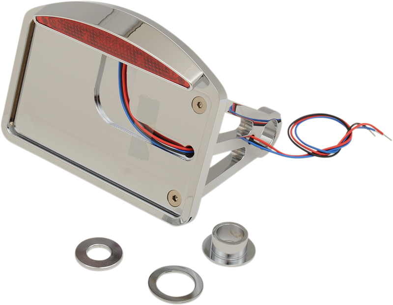 DRAG SPECIALTIES Side Mount Half-Moon LED Taillight and License Plate Mount - Flat Horizontal