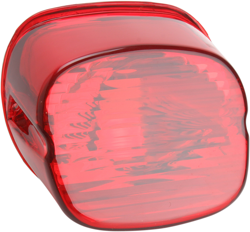 DRAG SPECIALTIES Laydown Taillight Lens - No Tag Window - Red