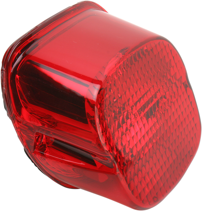 DRAG SPECIALTIES Laydown Taillight Lens - Bottom Tag Window - Red