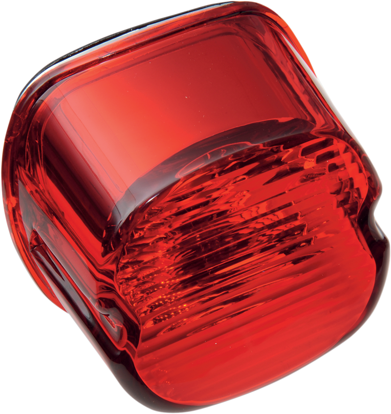 DRAG SPECIALTIES Laydown Taillight Lens - No Tag Window - Red