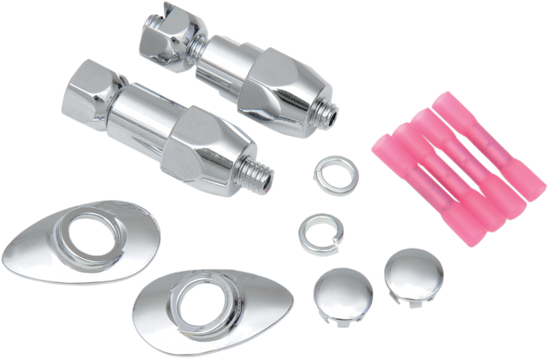 DRAG SPECIALTIES Chrome Rear Turn Signal Relocation Kit - '03-'10 ST