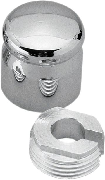 PRO-ONE PERF.MFG. Chrome Billet Choke Cable Knob Cover - Smooth 200210