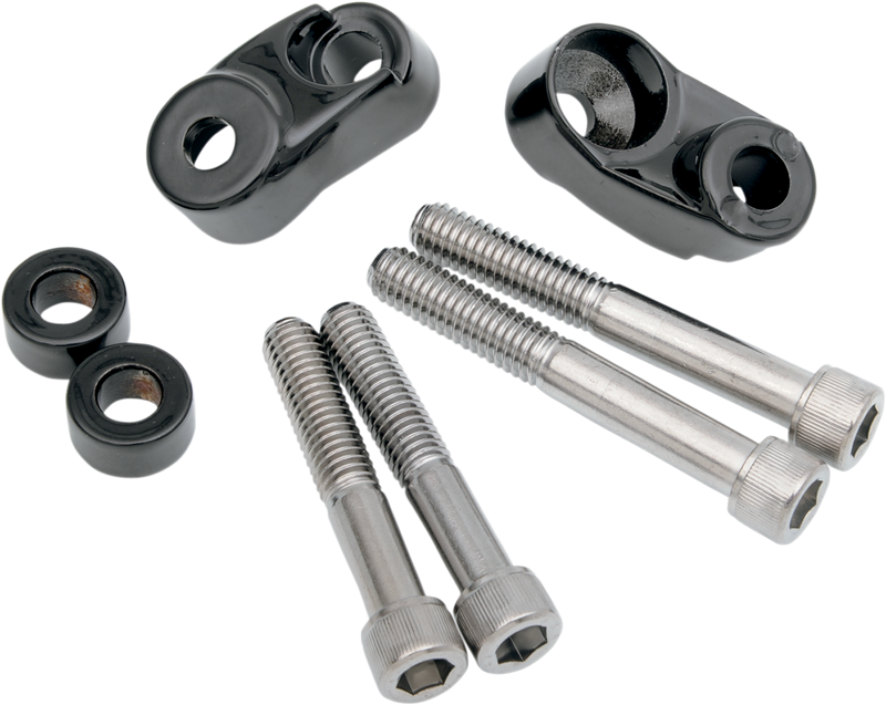 DRAG SPECIALTIES Short Turn Signal Mounts for 39mm/49mm Forks - Black