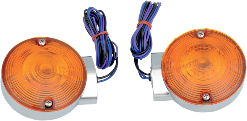 DRAG SPECIALTIES Replacement Touring Turn Signal Kit - Chrome - Front