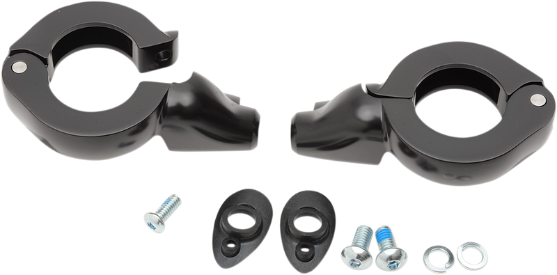 DRAG SPECIALTIES Turn Signal Fork Clamps - 39mm - Gloss Black