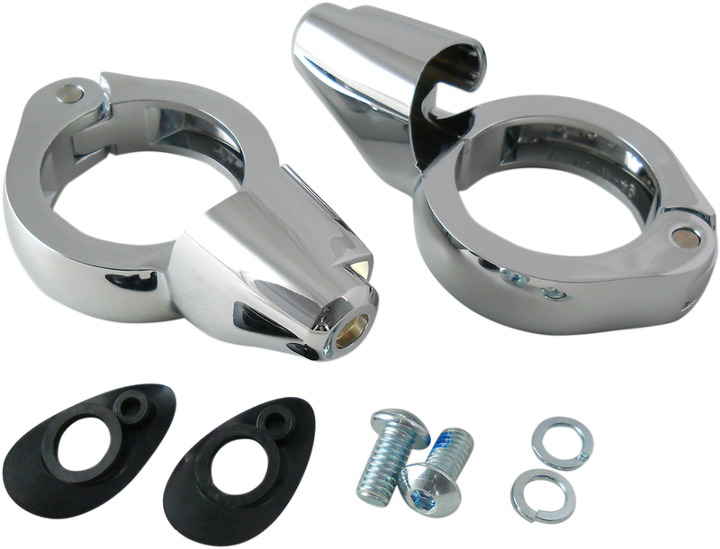 DRAG SPECIALTIES Turn Signal Fork Clamps - 49mm - Chrome