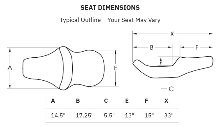 SADDLEMEN Roadsofa Seat - without Backrest - Full Lattice Stitch - Heated - Touring '97-'07