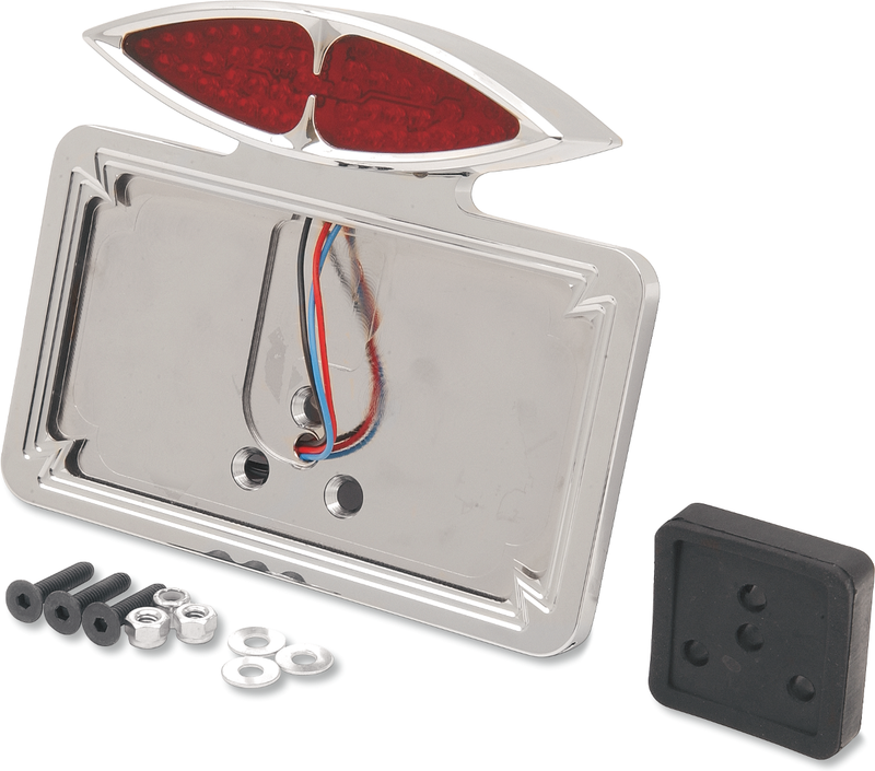 DRAG SPECIALTIES Chrome LED Taillight/License Plate Mount - Cateye
