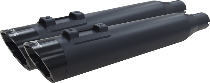 TBR Comp S Slip On Tc Black W/Black Slash End Cap - '95-'16 TOURING