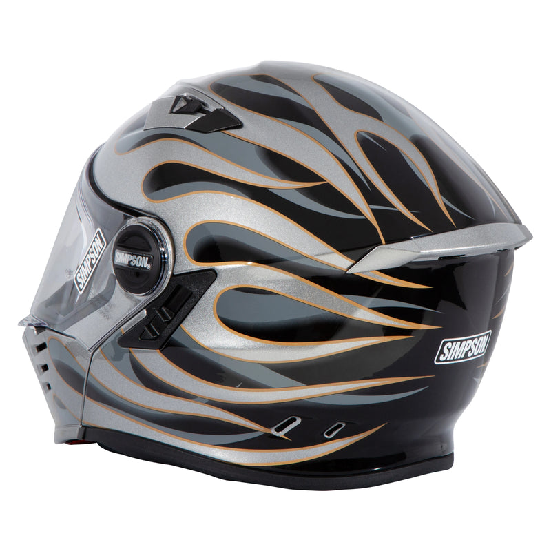 Simpson Motorcycle Mod Bandit Helmet - Wildfire Silver