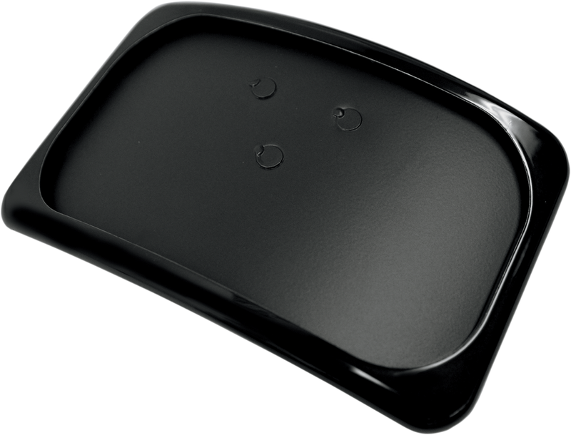 DRAG SPECIALTIES Large Radius Three-Bolt Style License Plate Mount Assembly - Gloss Black