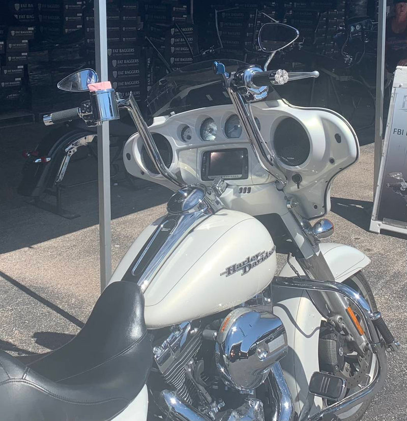 FAT BAGGERS INC. EZ Install Wired 1-1/4" Pointed Top Handlebar Kit - 16" - Chrome