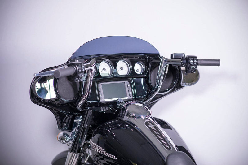 FAT BAGGERS INC. EZ Install Wired 1-1/4" Pointed Top Handlebar Kit - 12" - Chrome