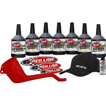 RED LINE - Big Twin Powerpack 20w 50 OIL CHANGE KIT ( Filter Not Included)