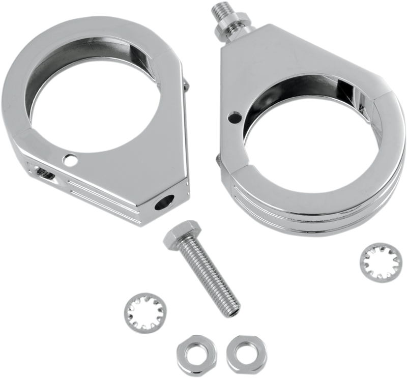 DRAG SPECIALTIES Chrome Die-Cast Turn Signal Clamp - 49mm