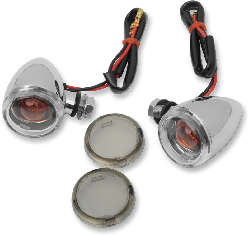 DRAG SPECIALTIES Chrome Mini-Duece Marker Light Kit - Clear/Smoke