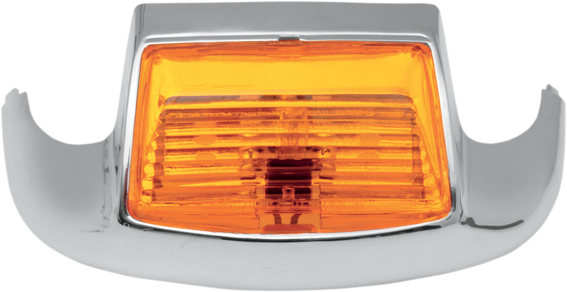 DRAG SPECIALTIES Chrome Front Fender Tip Light - Amber