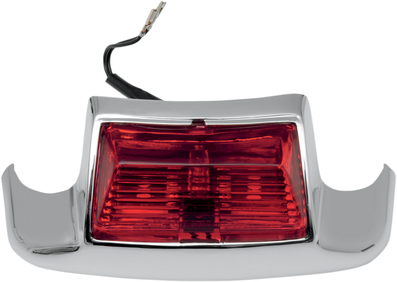 DRAG SPECIALTIES Chrome Rear Fender Tip Light - Red