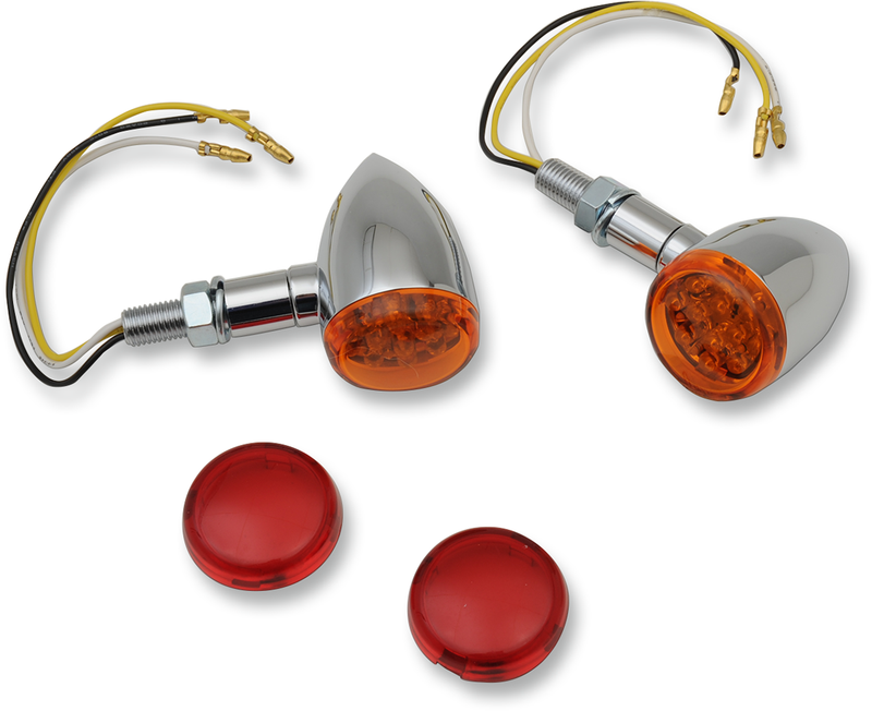 DRAG SPECIALTIES Chrome LED Marker Lights - Amber or Red