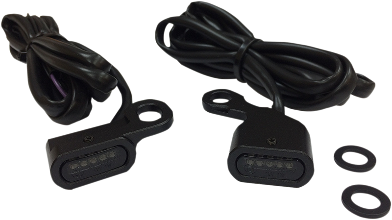 DRAG SPECIALTIES LED Handlebar Marker Lights - Black/Smoke