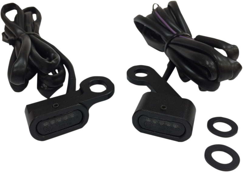 DRAG SPECIALTIES LED Handlebar Marker Lights - XL - Black/Smoke