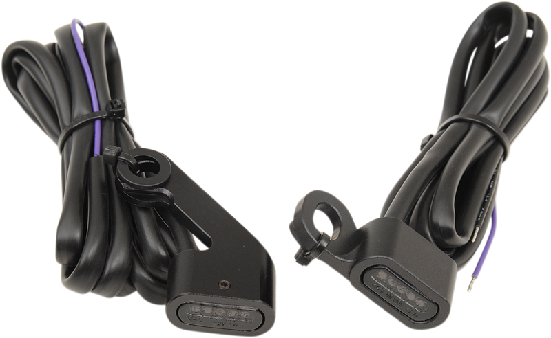 DRAG SPECIALTIES LED Handlebar Marker Lights - Black/Smoke